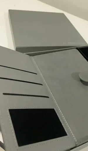 Coffret Carnet & Stylo Personnalisé – Élégance Gris vue 2