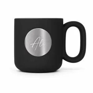 Mug Mat Noir Personnalisé vue 1