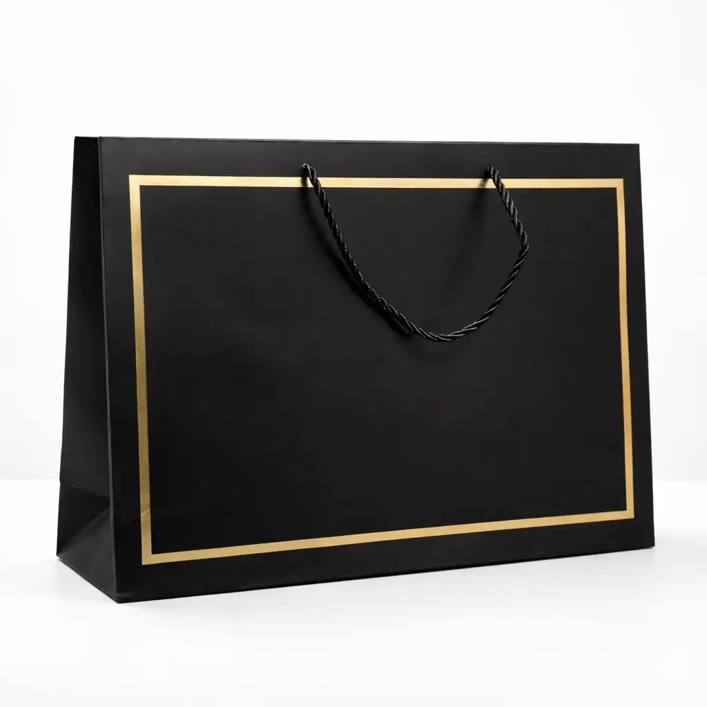 Sac cadeau Noir et doré - Grand